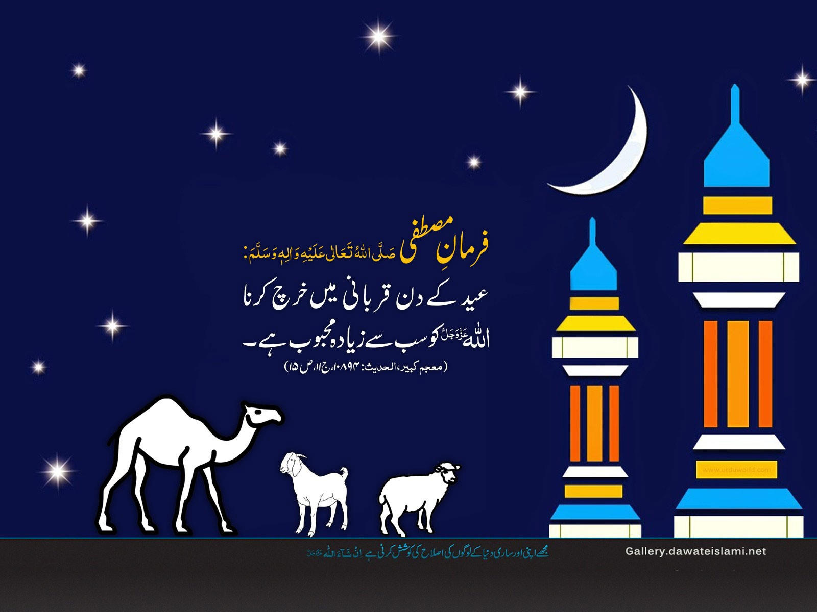 Eid kay din Qurbani main kharch karna- Wallpaper