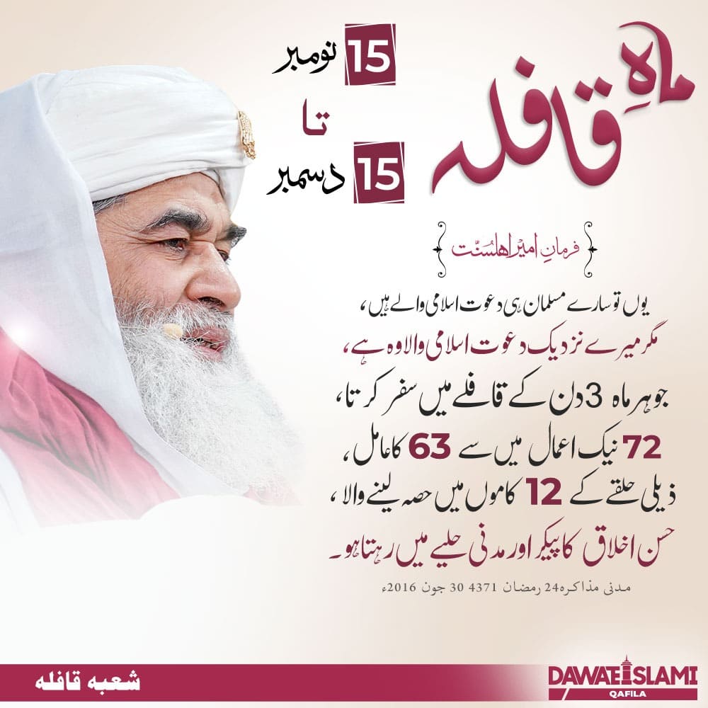 Mah E Madani Qafila 15 Nov To 15 Dec 2024