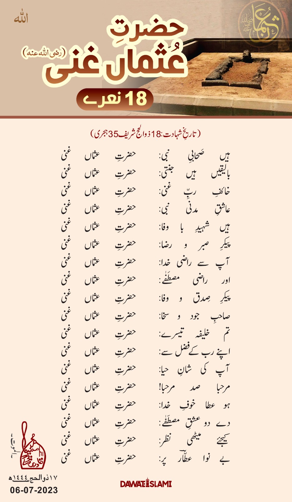 Hazrat Usman Ghani رضی اللہ عنہ