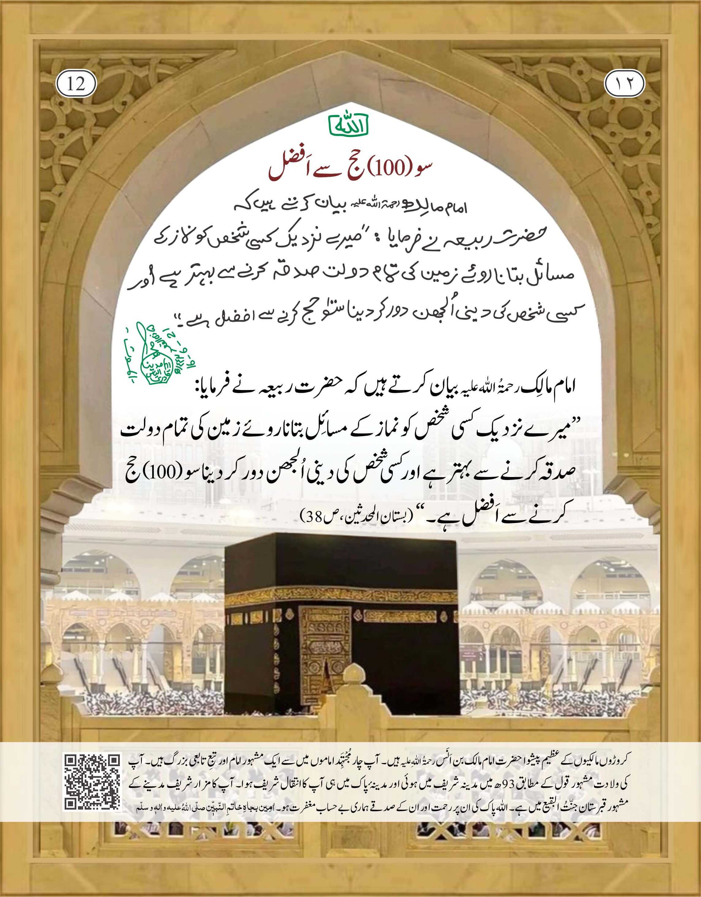 100 Hajj Se Afzal