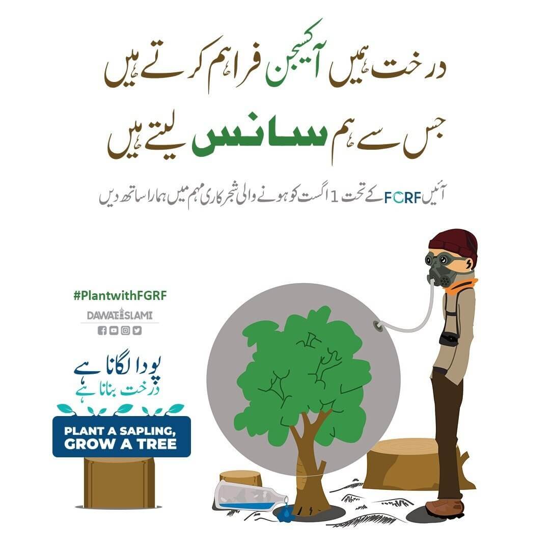 Darakht Hamein Oxygen Faraham Kartay Hain