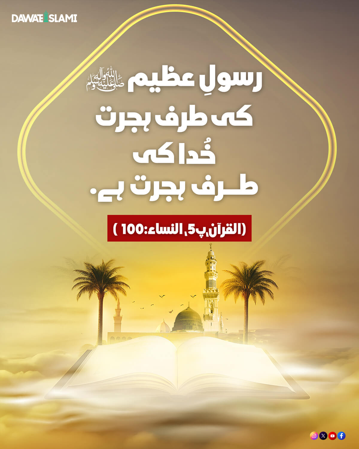 Rasool e Azeem صلی اللہ علیہ وآلہ وسلم Ki Taraf Hijrat