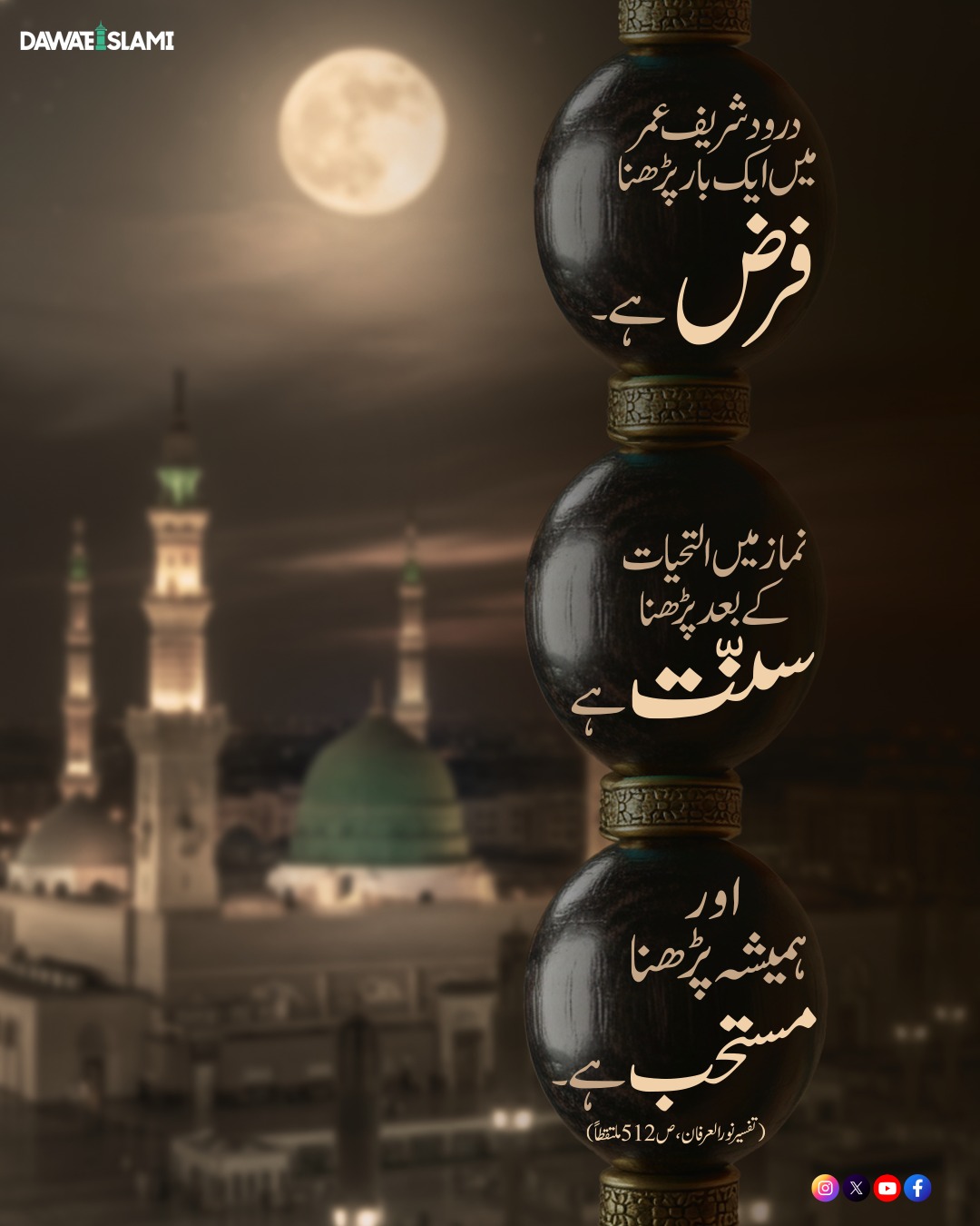 Durood Shareef Umar Mein Aik Baar Parhna Farz Hai