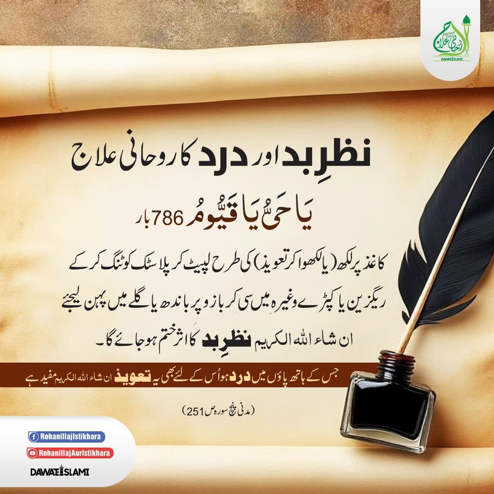 Nazar e Bad Aur Dard Ka Ruhani Ilaj