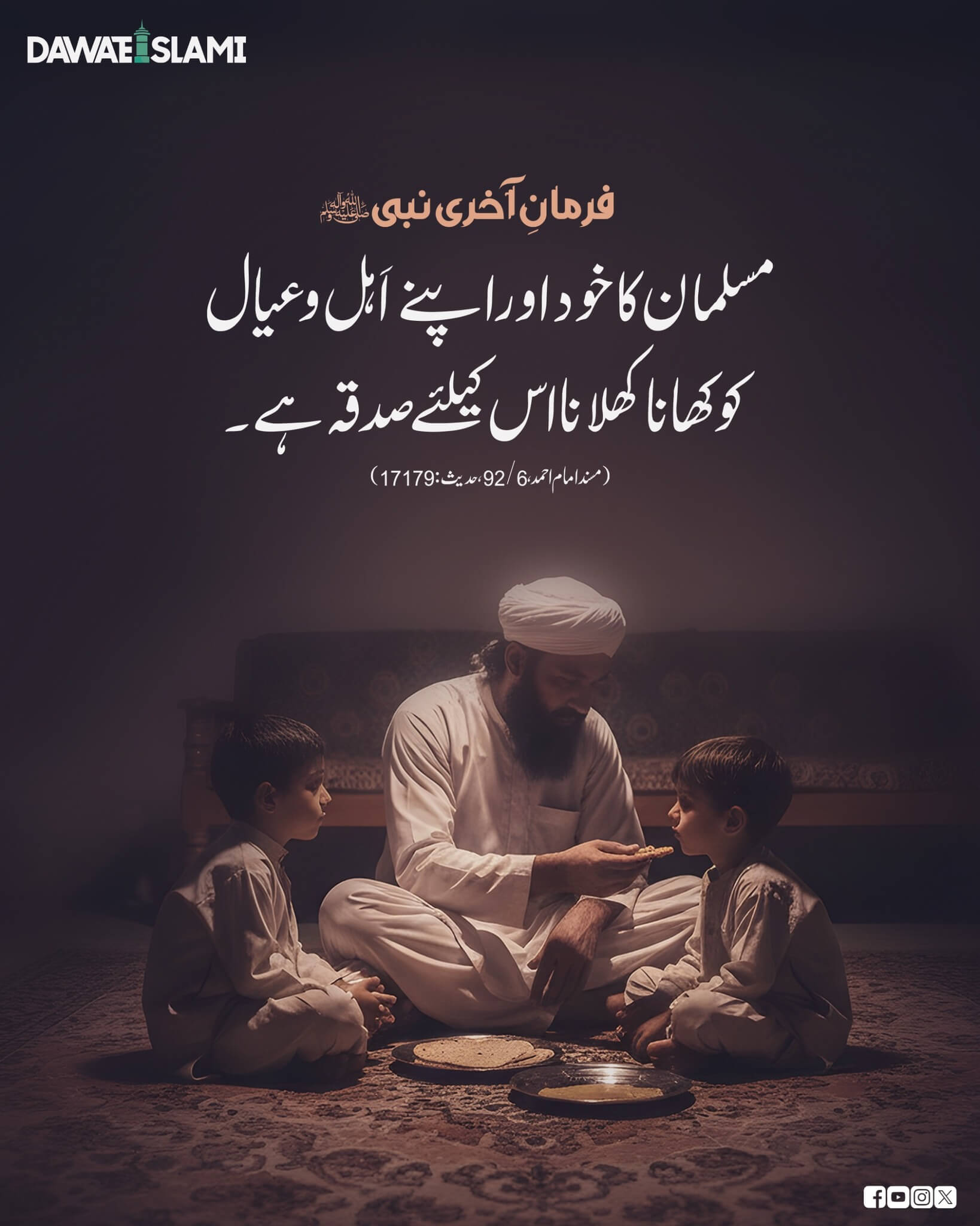 Apnay Ghar Walon Ko Khana Khilana Sadqa Hai