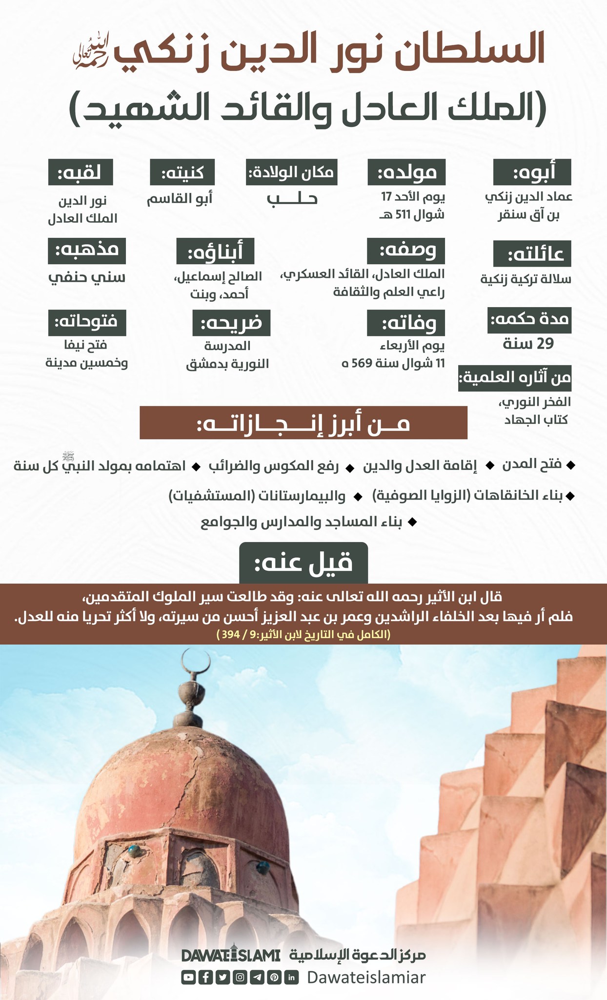  السلطان نور الدين زنكي