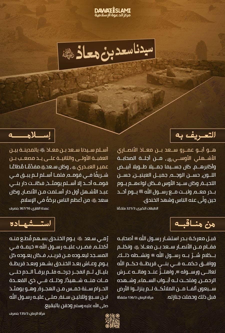 الصحابي الجليل: سيدنا سعد بن معاذ رضي الله عنه