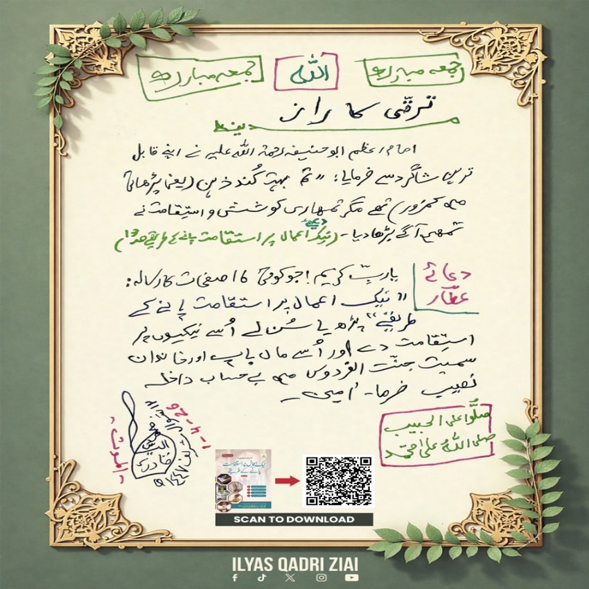 Naik Amaal Par Istiqamat Pane Ke Tariqay