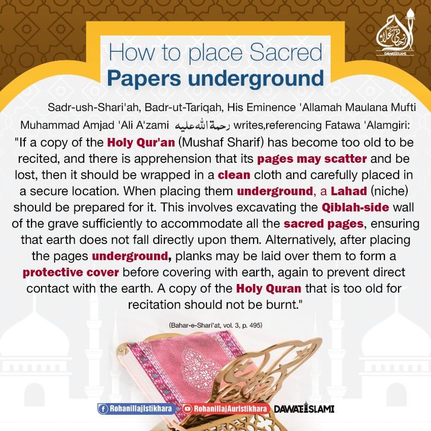 How To Place Sacred Papers Underground ?