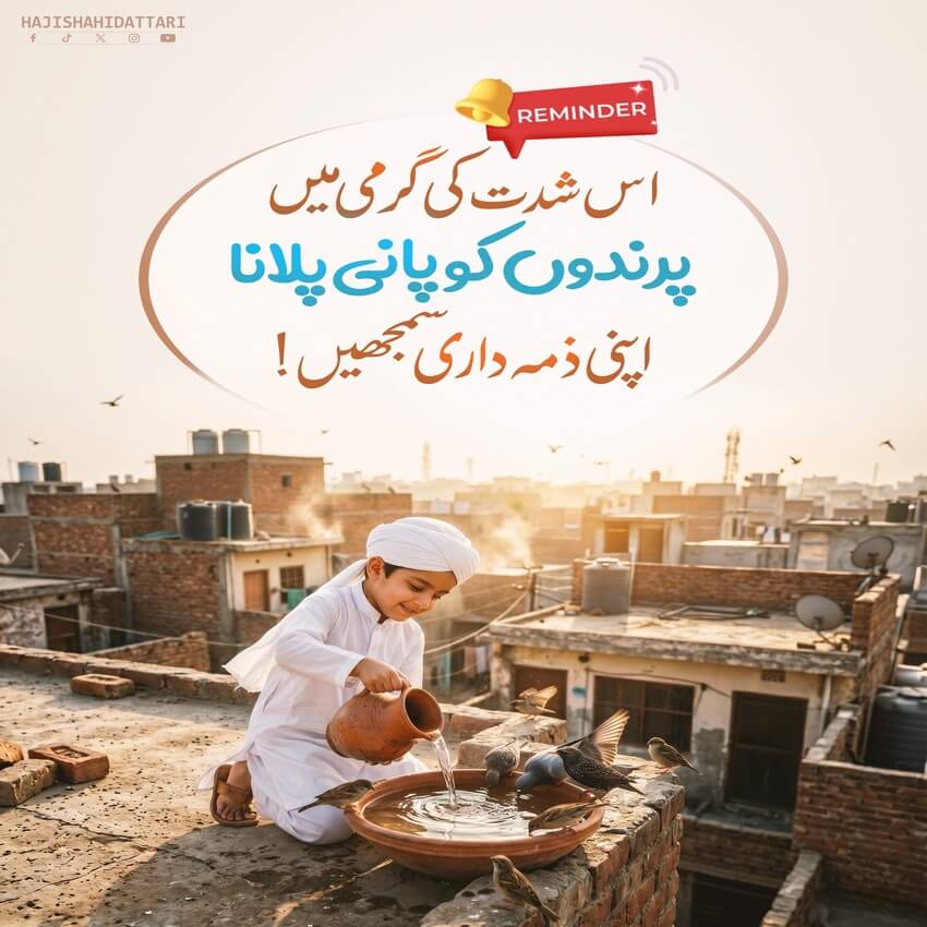 Shiddat Ki Garmi Mein Parindon Ko Pani Pilana