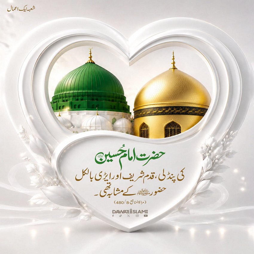 Imam e Hussain رضی اللہ عنہ Ki Rasool ullah صلی اللہ علیہ وآلہ وسلم Se Mushabihat