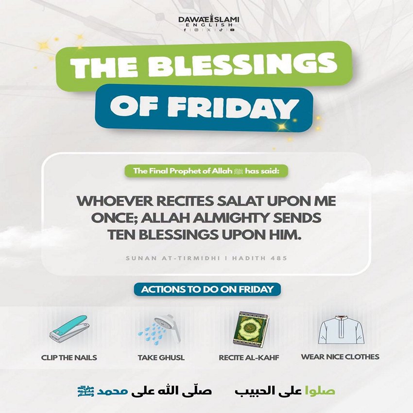 The blessings of Friday are upon us • Embrace this blessed day and make the most of its virtues 