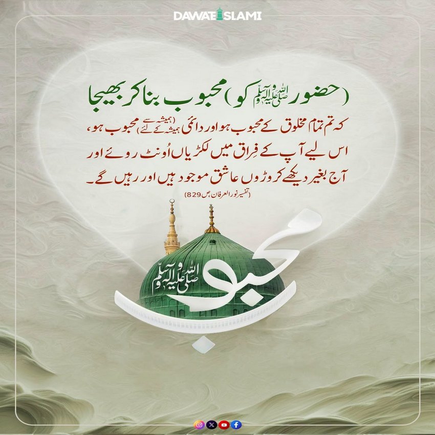 Huzoor صلی اللہ علیہ وآلہ وسلم Ko Mehboob Banakar Bheja