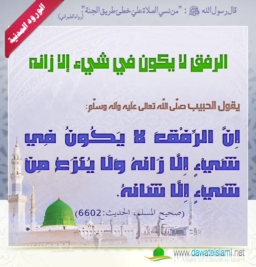 الرفق لا يكون في شيء إلا زانه