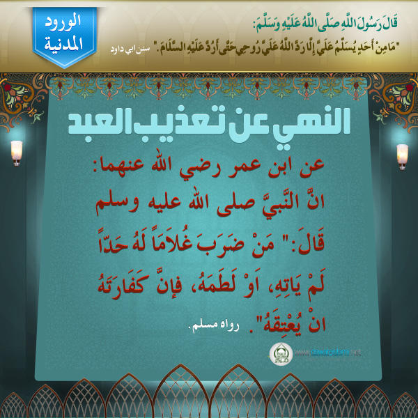 النهي عن تعذيب العبد