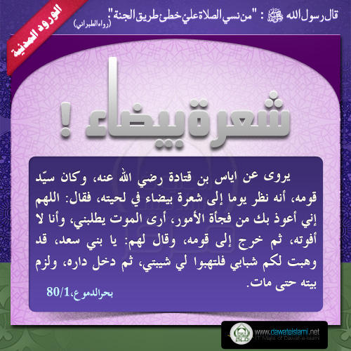 شعرة بيضاء !