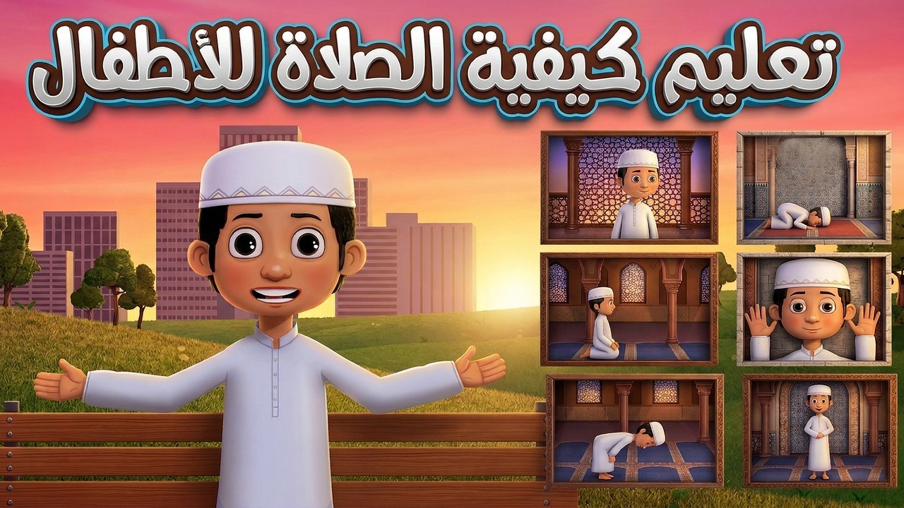 تعليم كيفية الصلاة للأطفال | خطوات الصلاة كاملة بطريقة سهلة | Learn Salah Step by Step
