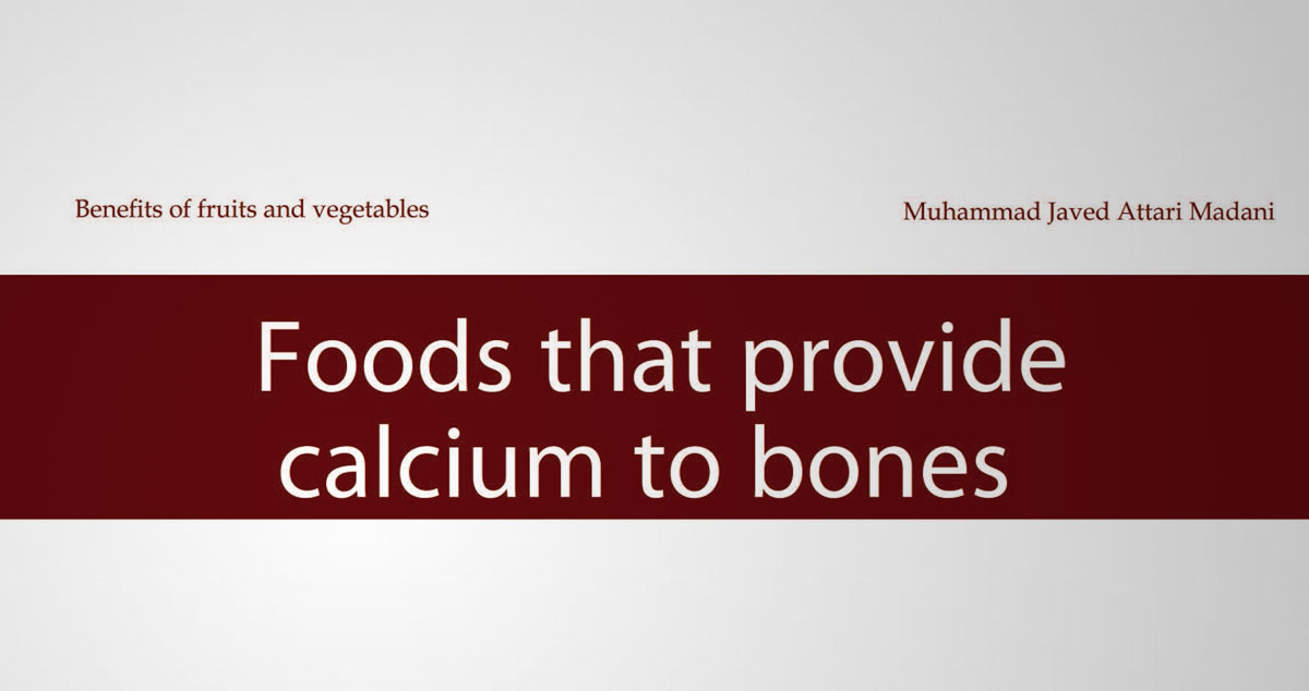 Foods that provide calcium to bones