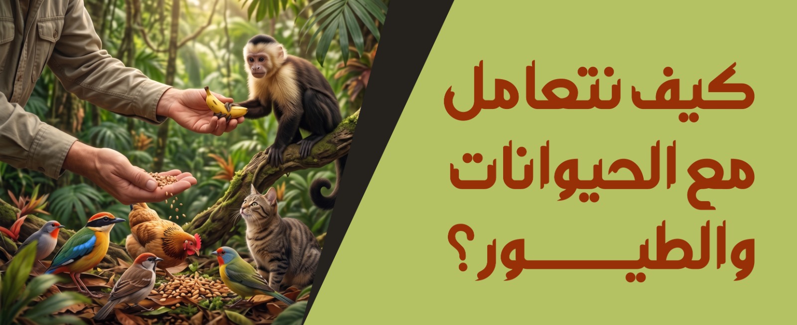 كيف نتعامل مع الحيوانات والطيور؟ 
